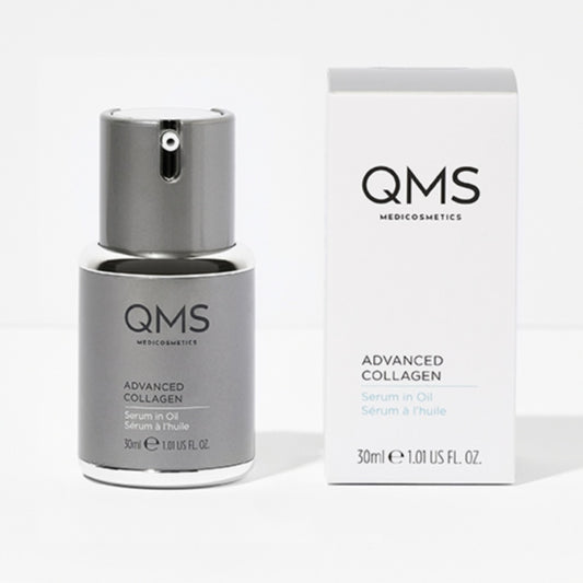 QMS hydraterend collageen serum
QMS revitaliserend serum in olie
QMS olie-serum voor een stevige huid
QMS collageen olie voor intensieve huidverzorging
