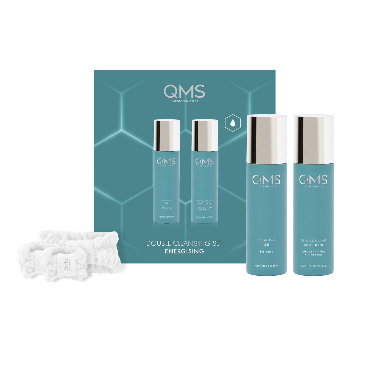 QMS Energizing Double Cleansing Set
Dubbele reiniging set
Energizing reinigingsset
Diep reinigende gezichtsverzorging
Reinigingsset voor een frisse huid
Verfrissende dubbele reiniging
Gezichtsreiniging voor een energieke uitstraling
Energizing cleansing routine
Reinigingsset voor een stralende huid
Dubbele reiniging voor verfrissing