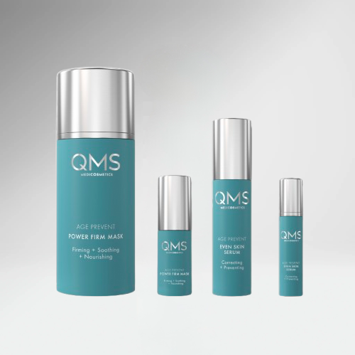 #pigmentvlekken verminderen #huid egaliseren #droge huid kalmeren #anti-aging serum #verstevigend gezichtsmasker #antioxidant bescherming #QMS huidverzorging #travelsize skincare #huidverzorgingsset