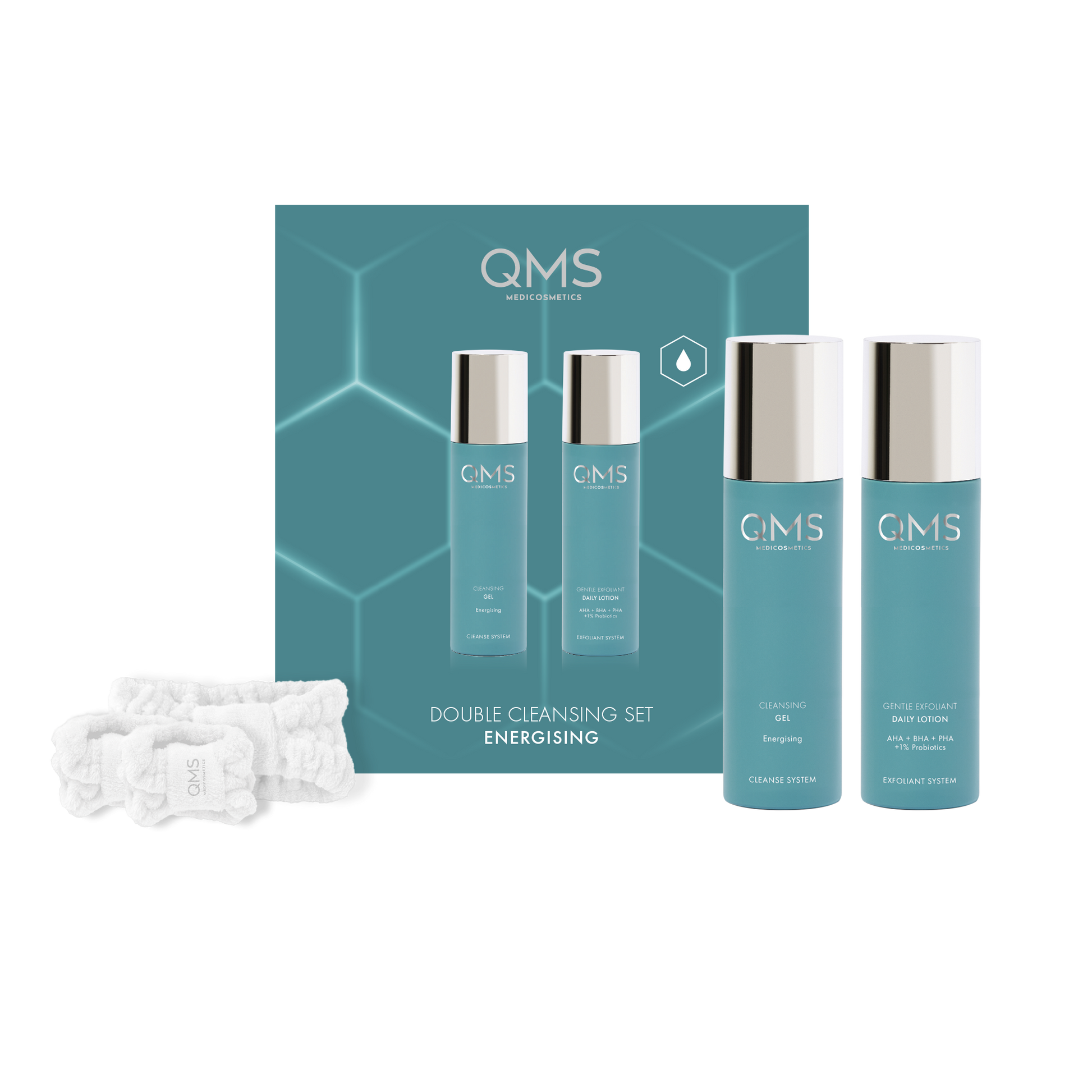 QMS Energizing Double Cleansing Set
Dubbele reiniging set
Energizing reinigingsset
Diep reinigende gezichtsverzorging
Reinigingsset voor een frisse huid
Verfrissende dubbele reiniging
Gezichtsreiniging voor een energieke uitstraling
Energizing cleansing routine
Reinigingsset voor een stralende huid
Dubbele reiniging voor verfrissing
