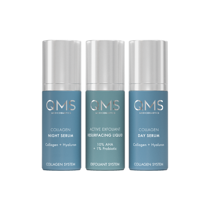 QMS Day & Night 3 Step Core System Collagen Strong
Collageen 3-stappen set
Sterke collageen huidverzorging
Collageen set voor intensieve huidverzorging
Anti-aging verzorging set
Collageen dag- en nachtverzorging
Huidverzorging met collageen voor veroudering
Collageen 3-stappen set voor huidverjonging