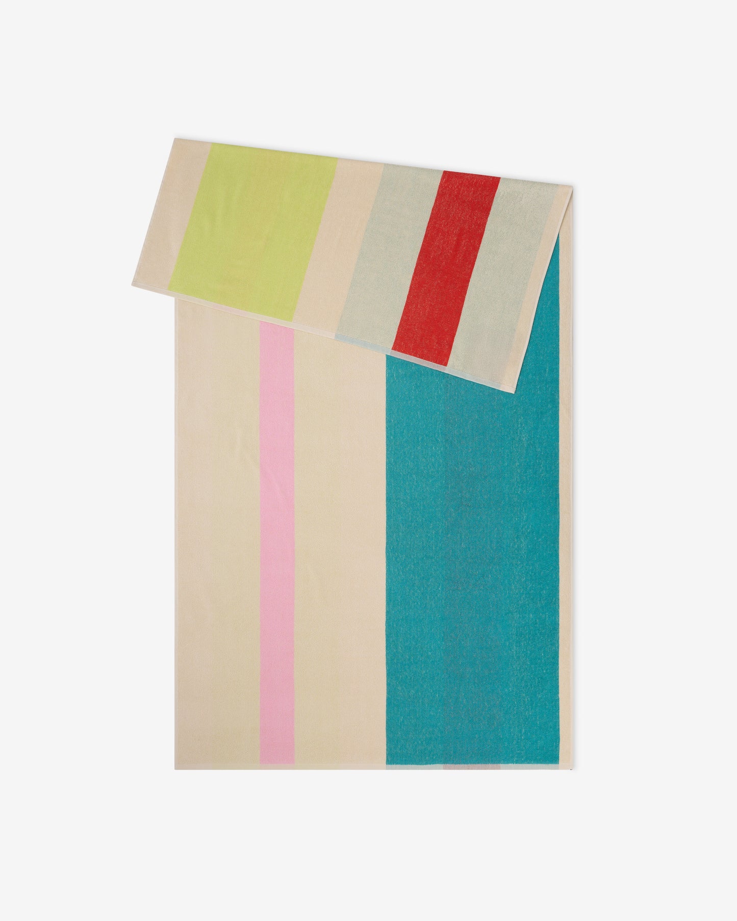 Strandlaken Red Dark Green Toffee Pink - 90x180cm