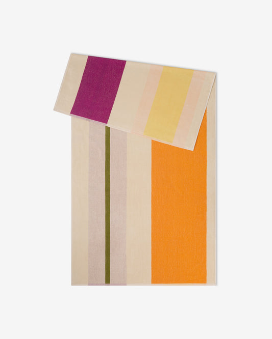 Strandlaken Yellow Fuchsia Orange Olive - 90x180cm