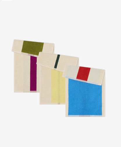 Gastendoekjes 3 Set Aqua - Fuchsia - Yellow 30x50cm