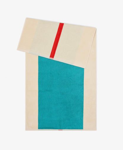 Badhanddoek Red - Turquoise - 70x140cm