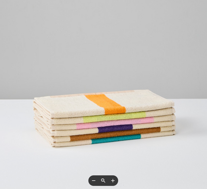 Gastendoekjes 3 Set Turquoise - Purple - Toffee - 30x50cm