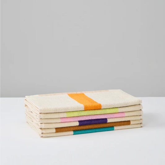 Gastendoekjes 3 Set Turquoise - Purple - Toffee - 30x50cm