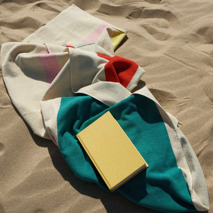 Strandlaken Pink Turquoise Lime Red - 90x180cm